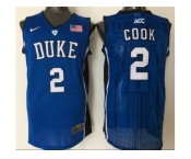 Duke Blue Devils #2 Quinn Cook Blue Basketball Stitched NCAA Jersey