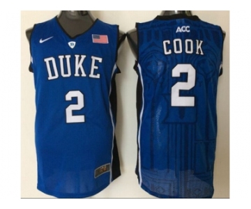 Duke Blue Devils #2 Quinn Cook Blue Basketball Stitched NCAA Jersey