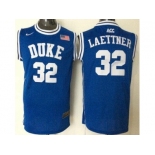 Duke Blue Devils #32 Christian Laettner Blue Basketball New Stitched NCAA Jersey