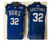 Duke Blue Devils #32 Christian Laettner Blue Basketball Stitched NCAA Jersey