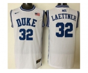 Duke Blue Devils #32 Christian Laettner White Basketball New Stitched NCAA Jersey