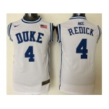 Duke Blue Devils #4 J.J. Redick White Basketball New Stitched NCAA Jersey