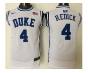 Duke Blue Devils #4 J.J. Redick White Basketball New Stitched NCAA Jersey