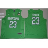 Michigan State Spartans #23 Draymond Green Apple Green Authentic Basketball Stitched NCAA Jersey