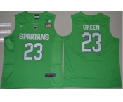 Michigan State Spartans #23 Draymond Green Apple Green Authentic Basketball Stitched NCAA Jersey