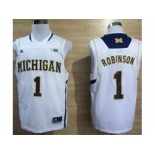 Michigan Wolverines Glenn Robinson III #1 Basketball Authentic Jerseys white