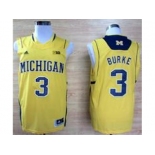 Michigan Wolverines Trey Burke #3 Big 10 Patch Basketball Authentic Yellow