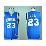 NBA NCAA Memphis Tigers Derrick Rose #23 Blue College Throwback Jersey