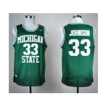 NBA NCAA Michigan State Spartans Earvin Magic Johnson #33 College Hardwood Legends Green