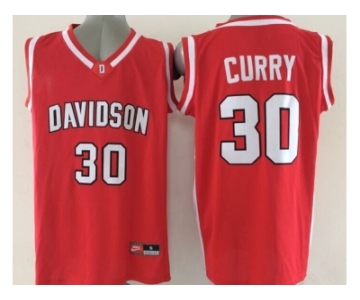 NCAA Davidson Wildcats #30 Curry red Basketball Stitched Jerseys