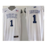 NCAA Duke Blue Devils #1 Irving White Basketball Jerseys