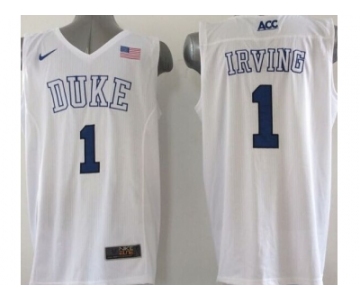 NCAA Duke Blue Devils #1 Irving White Basketball Jerseys