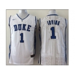 NCAA Duke Blue Devils #1 Irving White Basketball Stitched Jerseys