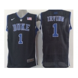 NCAA Duke Blue Devils #1 Irving black Basketball Jerseys