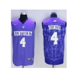 NCAA Kentucky Wildcats #4 Rajon Rondo Blue Basketball Stitched Jersey