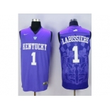 NCAA Men Kentucky Wildcats #1 Skal Labissiere Blue Basketball Stitched Jersey