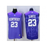 NCAA Men Kentucky Wildcats #23 Anthony Davis Blue Basketball Stitched Jersey