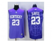 NCAA Men Kentucky Wildcats #23 Anthony Davis Blue Basketball Stitched Jersey