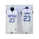 NCAA Men Kentucky Wildcats #23 Anthony Davis White Basketball Stitched Jersey