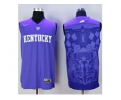 NCAA Men Kentucky Wildcats Blank Blue Basketball Stitched Jersey