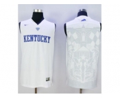 NCAA Men Kentucky Wildcats Blank White Basketball Stitched Jersey