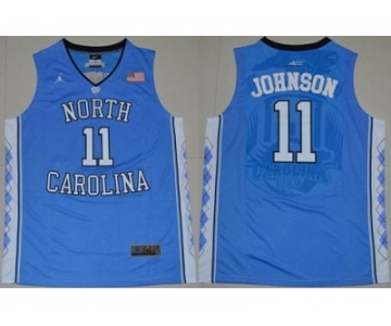 North Carolina #11 Brice Johnson Blue Basketball Stitched NCAA Jersey