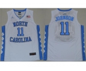 North Carolina #11 Brice Johnson White Basketball Stitched NCAA Jersey