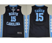 North Carolina #15 Vince Carter Black Basketball Stitched NCAA Jersey