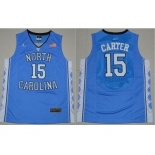 North Carolina #15 Vince Carter Blue Stitched NCAA Jersey