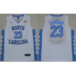 North Carolina #23 Michael Jordan White Stitched NCAA Jersey