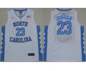 North Carolina #23 Michael Jordan White Stitched NCAA Jersey