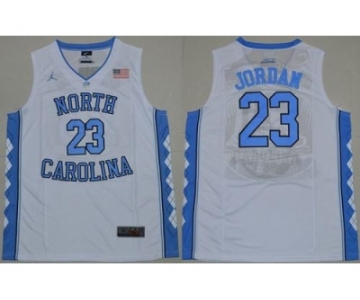 North Carolina #23 Michael Jordan White Stitched NCAA Jersey