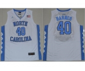 North Carolina #40 Harrison Barnes White Stitched NCAA Jersey