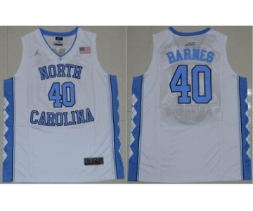 North Carolina #40 Harrison Barnes White Stitched NCAA Jersey