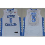 North Carolina #5 Marcus Paige White Basketball Stitched NCAA Jersey