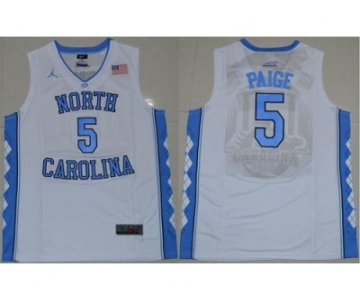 North Carolina #5 Marcus Paige White Basketball Stitched NCAA Jersey