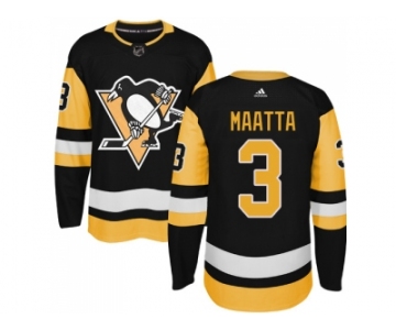 Adidas Men Pittsburgh Penguins #3 Olli Maatta Black Alternate Authentic Stitched NHL Jersey