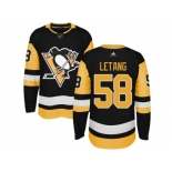 Adidas Men Pittsburgh Penguins #58 Kris Letang Black Alternate Authentic Stitched NHL Jersey