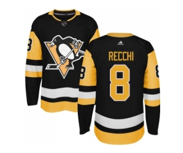 Adidas Men Pittsburgh Penguins #8 Mark Recchi Black Alternate Authentic Stitched NHL Jersey