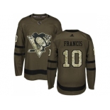 Adidas Pittsburgh Penguins #10 Ron Francis Green Salute to Service Stitched NHL Jersey