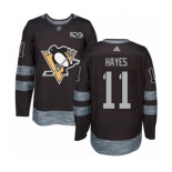 Adidas Pittsburgh Penguins #11 Jimmy Hayes Authentic Black 1917-2017 100th Anniversary NHL Jersey