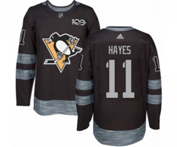 Adidas Pittsburgh Penguins #11 Jimmy Hayes Authentic Black 1917-2017 100th Anniversary NHL Jersey