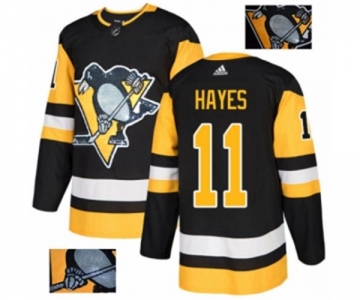 Adidas Pittsburgh Penguins #11 Jimmy Hayes Authentic Black Fashion Gold NHL Jersey