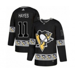 Adidas Pittsburgh Penguins #11 Jimmy Hayes Authentic Black Team Logo Fashion NHL Jersey