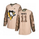 Adidas Pittsburgh Penguins #11 Jimmy Hayes Authentic Camo Veterans Day Practice NHL Jersey