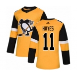 Adidas Pittsburgh Penguins #11 Jimmy Hayes Authentic Gold Alternate NHL Jersey