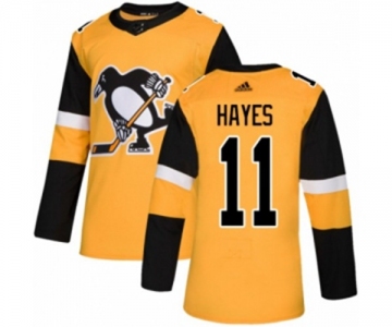 Adidas Pittsburgh Penguins #11 Jimmy Hayes Authentic Gold Alternate NHL Jersey