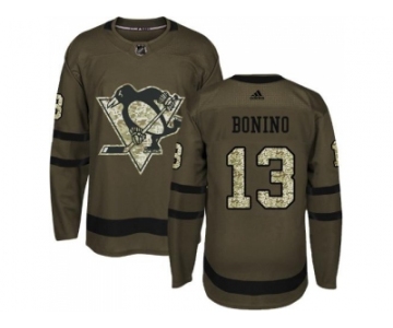 Adidas Pittsburgh Penguins #13 Nick Bonino Green Salute to Service Stitched NHL Jersey