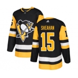 Adidas Pittsburgh Penguins #15 Riley Sheahan Authentic Black Home NHL Jersey