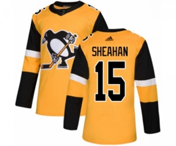 Adidas Pittsburgh Penguins #15 Riley Sheahan Authentic Gold Alternate NHL Jersey